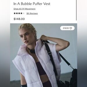 FP Movement by Free People Light Pink Puffer Vest